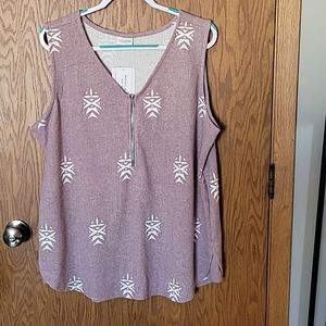 Lularoe Rachael v neck sleeveless shirt